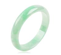 WOTZOV Armreif aus hellgrünem Jade für Damen, Schmuck aus natürlichem Jadeit，Green_62mm