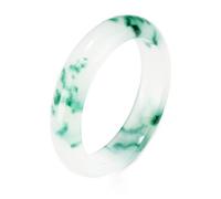 WOTZOV Armreif mit schwebenden Blumen aus Jade für Damen, Armreifen aus natürlichem Quarzit-Jade，Blue_62mm
