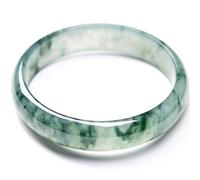 WOTZOV Jade-Armreif für Damen, Schmuck aus natürlichem grünem Jadeit，Green_54mm