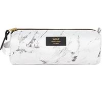 Wouf White Marble Hearts School Pencil Case - 21 x 7 x 7 cm