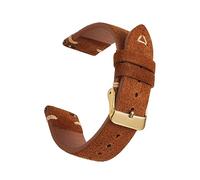WOUKUP Uhrenarmband aus Wildleder, mit Schnellentriegelung, Vintage-Uhrenarmband für Herren, 18 mm, 19 mm, 20 mm, 21 mm, 22 mm, 24 mm