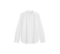 Langarmbluse MARC O'POLO "aus softem Baumwoll-Satin", Damen, Gr. 34, weiß, Obermaterial: 100% Baumwolle, unifarben, loose fit normal, Manschette, Blusen (74566736-34) weiß