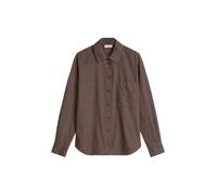 Langarmbluse MARC O'POLO DENIM "aus weichem Bio-Baumwoll-Flanell", Damen, Gr. S, braun (schwarz), Obermaterial: 100% Baumwolle, kariert, relaxed fit normal, Manschette, Blusen (12847136-S) schwarz