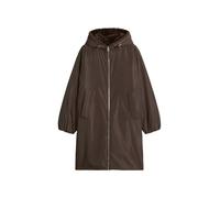 Kurzmantel MARC O'POLO "aus recyceltem Polyester", Damen, Gr. 42, braun (burnt coffee), Obermaterial: 100% Polyester. Futter: 100% Polyester, unifarben, relaxed fit, Bündchen, Mäntel Kurzmantel, Topse