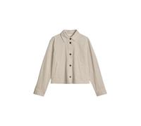 Kurzjacke MARC O'POLO "aus weicher Bio-Baumwolle", Damen, Gr. 38, beige (natural), Obermaterial: 100% Baumwolle, unifarben, regular fit, Manschette, Jacken Kurzjacke (58219644-38) natural