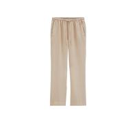 Chinohose MARC O'POLO "mit elastischem Bund", Damen, Gr. 34, Normalgrößen, sandpaper, Obermaterial: 100% Leinen; Futter: 100% Baumwolle, unifarben, regular fit normal, Hosen Chinohose (99504242-34) sa