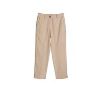Chinohose MARC O'POLO "aus Organic Cotton-Lyocell-Leinen-Mix", Damen, Gr. 38, Normalgrößen, earthy taupe, Twill, Obermaterial: 54% Baumwolle, 23% Lyocell, 23% Leinen, unifarben, loose fit kurz, Hosen 