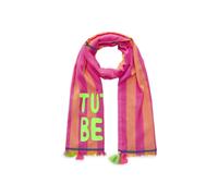 WOVEN SCARF COTTON MIX STRIPES WITH ONE_SIZE