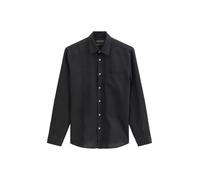 Langarmhemd MARC O'POLO "aus reinem Leinen", Herren, Gr. S, Normalgrößen, schwarz, Obermaterial: 100% Leinen, unifarben, regular fit normal, Doppelmanschette, Hemden (51478320-S) schwarz