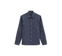 Langarmhemd MARC O'POLO "aus reinem Leinen", Herren, Gr. XXL, Normalgrößen, faded blau, Obermaterial: 100% Leinen, unifarben, regular fit normal, Doppelmanschette, Hemden (82484923-XXL) faded blau