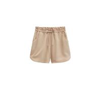 Shorts MARC O'POLO "aus TENCEL™ Lyocell", Damen, Gr. 38, Normalgrößen, sandpaper, Obermaterial: 92% Lyocell, 8% Leinen, unifarben, relaxed fit kurz, Hosen Shorts (17390735-38) sandpaper