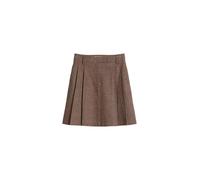 Webrock MARC O'POLO "aus Baumwoll-Stretch", Damen, Gr. 34, schwarz braun, Obermaterial: 98% Baumwolle, 2% Elasthan, kariert, normal kurz, Röcke (92983558-34) schwarz braun