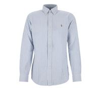 Polo Ralph Lauren Custom Fit Seersucker/Oxford Stripe Shirt White/Blue Weiß XL