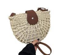 Woven Straw Summer Purse-HollowOut Lightweight Casual Fashion Pouch,Beach Vacation Styling Accessory,Portable Daily Carry Companion,Boho Texture Decorative Handbag,Outdoor Walking Travel Accent| for W
