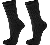 WOWERAT 100%-Baumwolle Socken, schwere Qualität für Teenager, Damen und Herren, 5er-Teilung,3er-Bündel (schwarz, Gr.43-46)