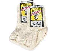 WOWERAT 100% reine Schurwolle-Söckchen für Babys und Kinder 2er- BÜNDEL (Gr.23-26, wollweiß)