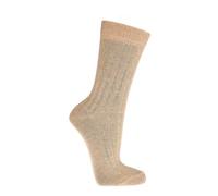 WOWERAT 2 Paar Socken mit Merinowolle und Kaschmir für Damen und Herren Kurzschaft (beige, 35/38)