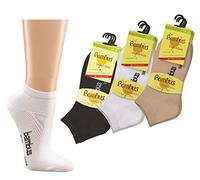 6 Paar Bambus Sneaker Socken Sneakersocken für Damen Herren WO weiß Gr. 43/46
