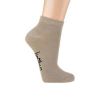 WOWERAT 6 Paar Bambus Sneaker Socken Sneakersocken für Damen Herren schwarz weiß beige WO (47-50, beige)