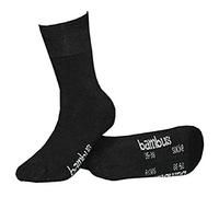 Wowerat 6 Paar Bambussocken ohne Gummidruck 47-49,Black