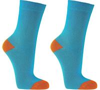 WOWERAT Bunte Lustige Kinder Söckchen „Gute Laune-Farben“ schöne kräftige Farben: 3 Paar (G.35-38, türkis)