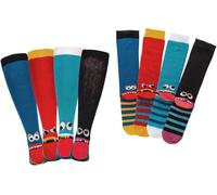 WOWERAT Computer-Kinder-Kniestrümpfe „Freche Bande“, Baumwolle für Mädchen und Jungen, 3er-BÜNDEL (Gr.19-22, „Freche Bande“, 3er-Bündel sortiert)