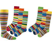 WOWERAT Computer-Kinder-Kniestrümpfe „Gute Laune Ringel“ 3er-Bündel, Gr.35-38