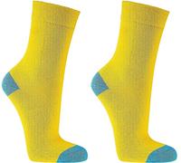 WOWERAT Computer Kinder Söckchen „Gute Laune-Farben“ schöne kräftige Farben: 3er-Bündel/1 Farb-Variante (Gr.31-34, gelb)