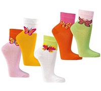 WOWERAT Damen-Computer-Söckchen „Schmetterlinge“, im 2er-Bündel (Gr.39-42, 2264 - Schmetterlinge bunte Socken)
