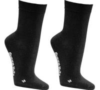WOWERAT EXTRA-BREIT WELLNESS GESUNDHEITSSOCKEN KURZSCHAFT für Herren, 2er-Bündel (ÜBERGRÖSSE: 51-54, schwarz)