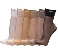 WOWERAT Feinsöckchen, 20 den Extrabreiter Komfortbund für Damen 10 PAAR (Gr.one-size, perle)