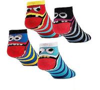 WOWERAT Kinder Sneakers-Söckchen „Freche Bande“ für Kinder und Teenager, 3er-Bündel (Gr.35-38, „Freche Bande“, 3er-Bündel sortiert)