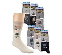 WOWERAT LANDHAUS-SOCKEN „Rucksack“ für Damen und Herren 3er-BÜNDEL (Gr.39-42, „Rucksack“)