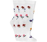 WOWERAT MODISCHE DAMEN & TEENAGER SÖCKCHEN „Streublümchen 3er- BÜNDEL (Gr.39-42, „Streublümchen in weiß)