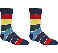 WOWERAT STREIFEN superweich und atmungsaktiv. VISCOSE BAMBUS SOCKEN für Kinder und Teenager, 2er-Bündel (Gr.27-30, Blockstreifen)