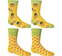 WOWERAT TUTTI FRUTTI Kinder- Socken „Ananas“ 2er-Bündel (Gr.31-34, Ananas)