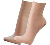 Wowerat Wellness-Feinsöckchen Spezial-Komfortbund - ohne Gummidruck, mit Glanzeffekt, 33dtex = 30den, 5 Paar/ 1 Farbe (Gr. one-size, 5er-Bündel: make up)