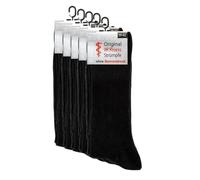WOWERAT Wellness-Socken, Baumwolle ohne Gummidruck für Damen und Herren, 5 PAAR (Gr. 39-42, schwarz)