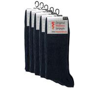 WOWERAT Wellness-Socken, Baumwolle ohne Gummidruck für Damen und Herren, 5 PAAR (Gr.43-46, marine)