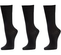 WOWERAT Wellness-Socken Bio Baumwolle für Teenager, Damen und Herren, 3er-Bündel (Gr.39-42, schwarz)