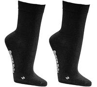 WOWERAT Wellness-Socken - Kurzschaft EXTRA BREIT, extrafeine Qualität für Menschen mit Problemfüßen 2er-Bündel (Gr.35-38, schwarz)