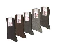 WOWERAT Wellness-Socken ohne Gummidruck- für Damen und Herren, 5er BÜNDEL (Gr.39-41, Farben: marine-braun-grau-silber-schwarz)