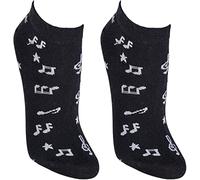 WOWERAT WITZIGE SNEAKERS SOCKEN „Musik“ für Teenager, Damen und Herren 4 Paar (Gr.42-47, „Musik“)