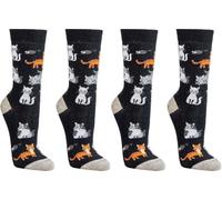 WOWERAT Witzige Socken „Feed the cat“, Baumwolle für Teenager, Damen und Herren 2er-Bündel (Gr.42-47, Feed the cat)