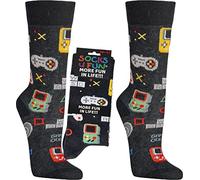 WOWERAT Witzige Socken „Gaming“ für Teenager, Damen und Herren, 2er-Bündel (Gr.42-47, „Gaming“)