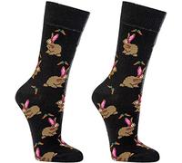 WOWERAT Witzige Socken „Hasi“ als Geschenkidee oder zum Selbertragen, verschidedene Motive für Teenager, Damen und Herren 2er-Bündel (Gr.36-41, 6209.08 „Hasi“)