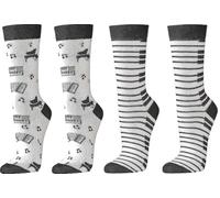 WOWERAT Witzige Socken „Piano“ für Teenager, Damen und Herren 2er-Bündel(Gr.42-47,„Piano“)