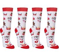 WOWERAT Witzige Socken „Schweiz“ für Teenager, Damen und Herren, 2er-Bündel (Gr.36-41, Art.Nr.6209.97, weiß-weiß / „Schweiz“)