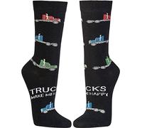 WOWERAT Witzige Socken „Trucks make me happy“Witzige Socken - SOCKS 4 FUN - für Teenager, Damen und Herren 2er-Bündel (Gr.36-41, „Trucks make me happy“)
