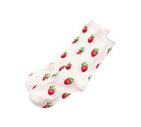 WOWOWO Frauen Socken Süße Süße Lustige Süße Creme Bonbon Farbe Milch Erdbeersocken Für Mädchen